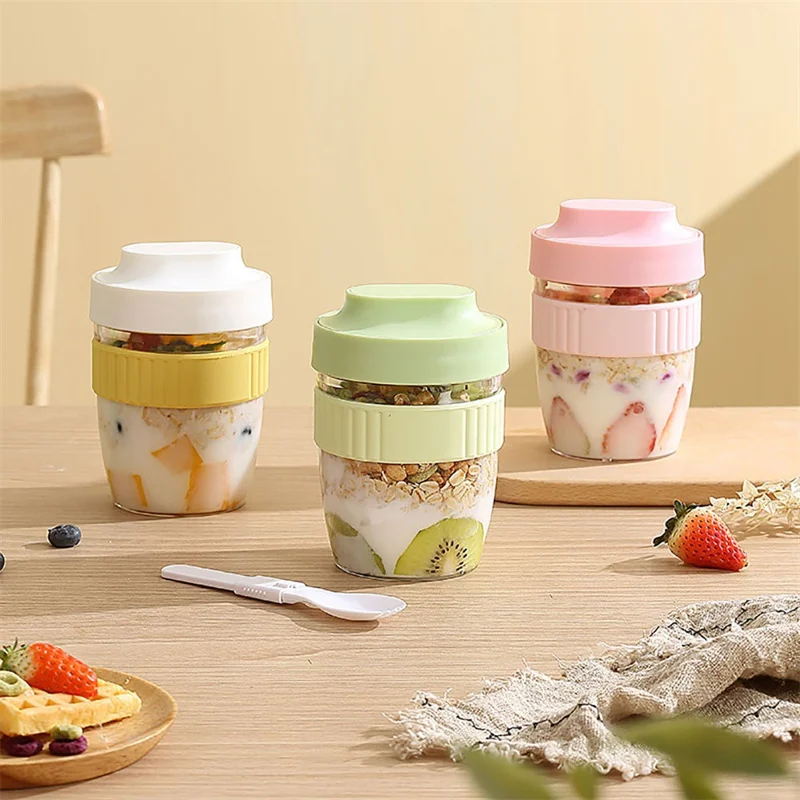 Meal Prep Tupperware - 480/570ml Breakfast Cup Portable Oatmeal Cereal