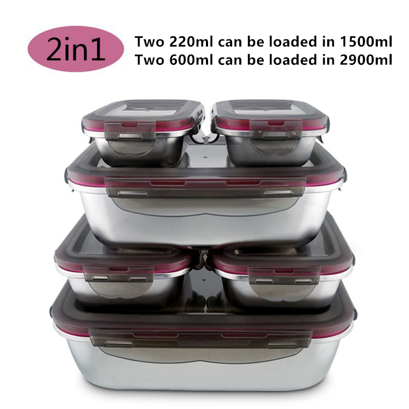 304 Stainless Steel Food Lunch - đánh giá và giá Meal Prep Tupperware
