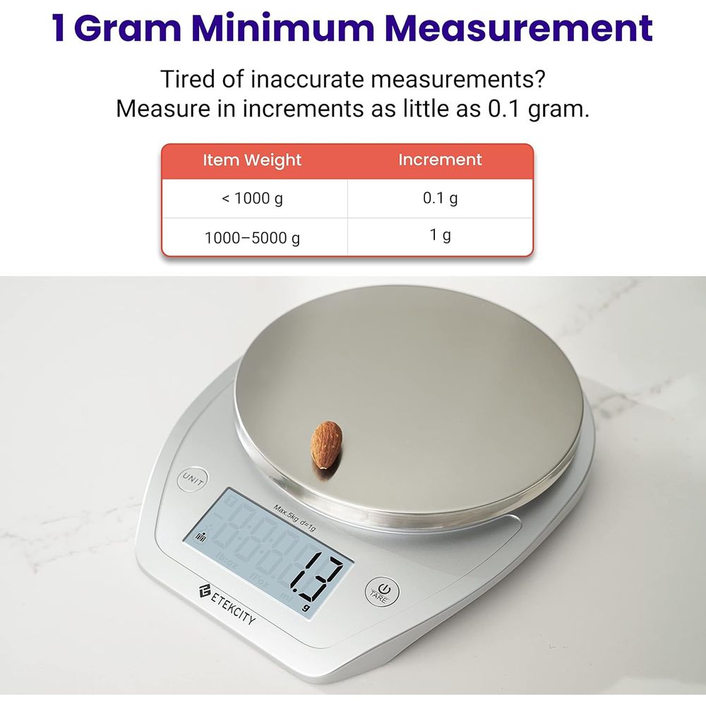 11lb/5kg Digital Kitchen Scale - đánh giá và giá Meal Prep Diet