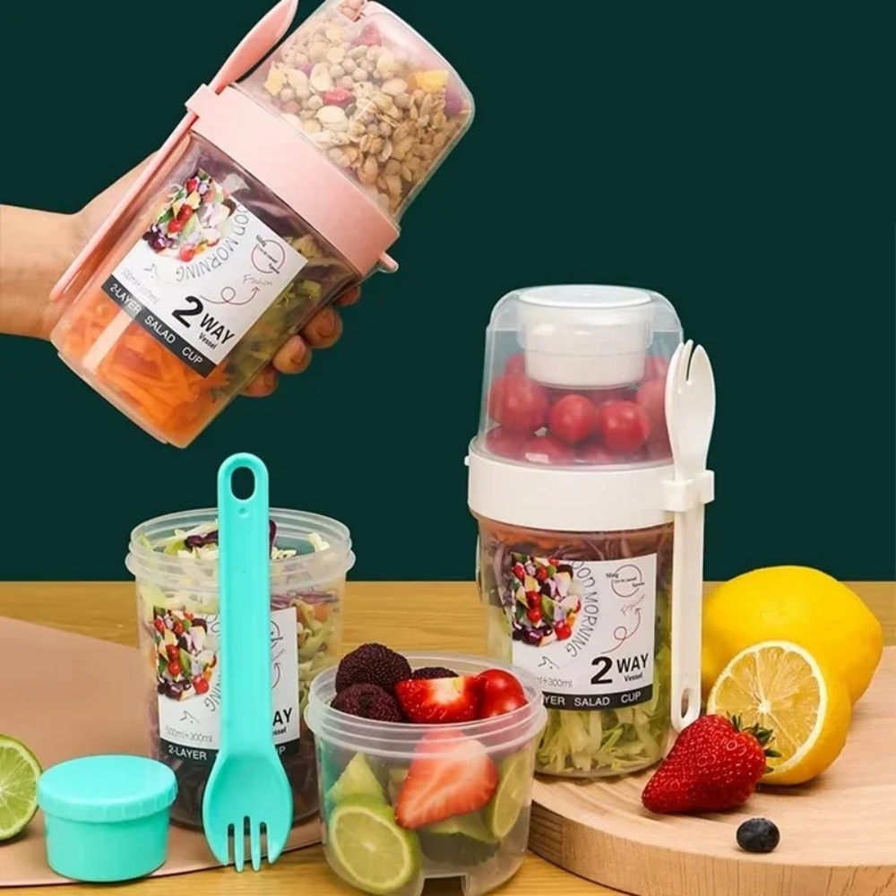 Portable Salad Cup Breakfast C - đánh giá và giá Salad Container Jar