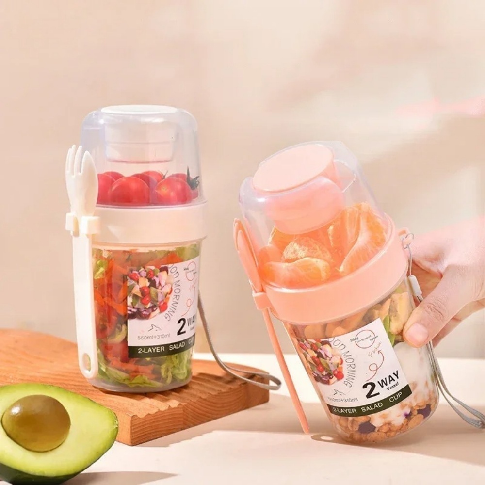 Portable Salad Cup Breakfast C - đánh giá và giá Salad Container Jar