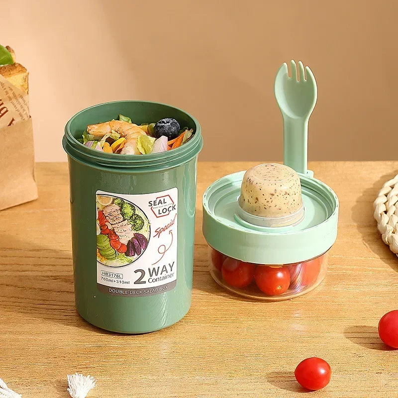 Bento Lunch Box Salad Oatmeal  - đánh giá và giá Salad Container Jar