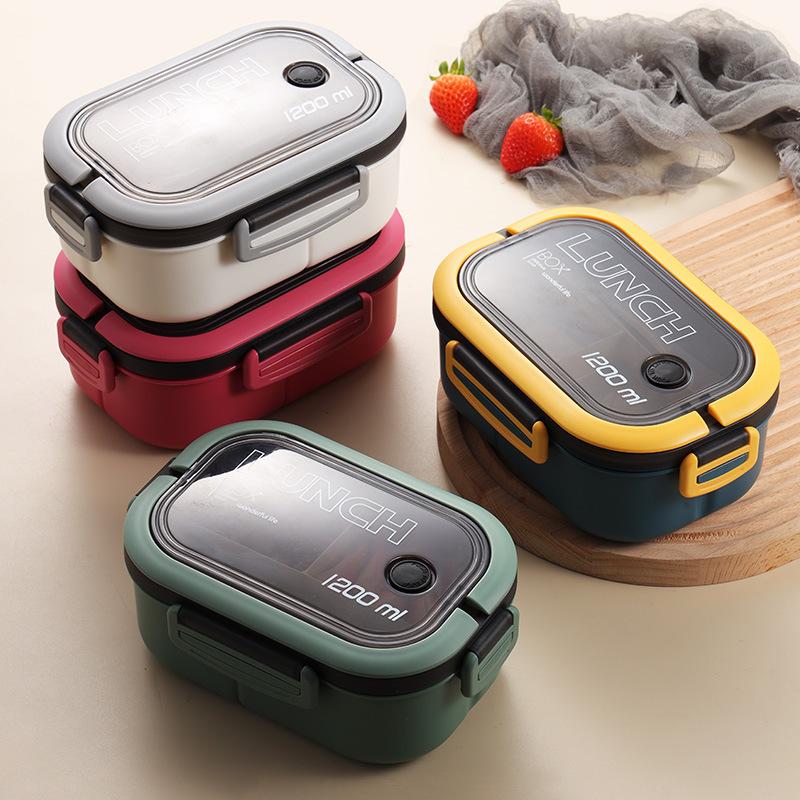 Double-layer Lunch Box Student - đánh giá và giá Salad Container Jar