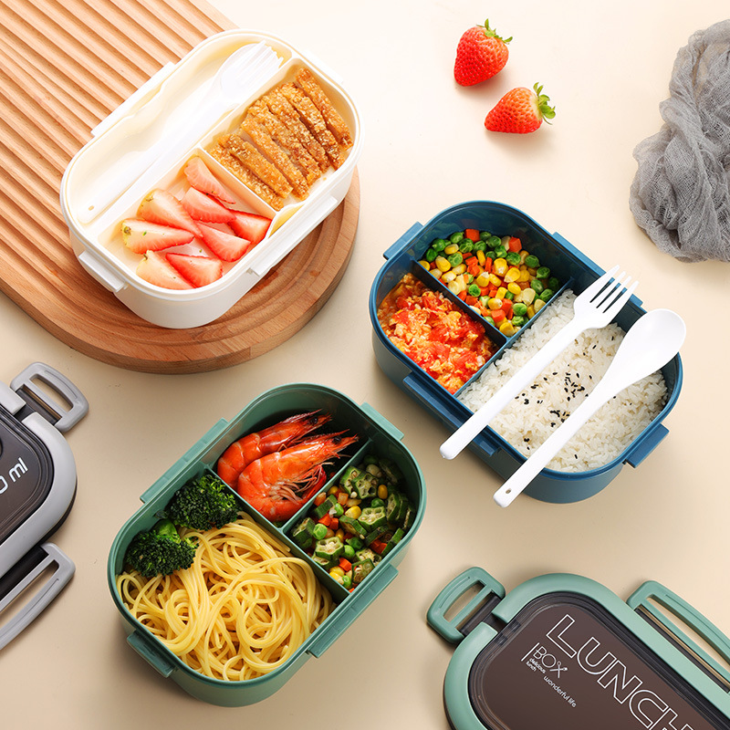 Double-layer Lunch Box Student - đánh giá và giá Salad Container Jar