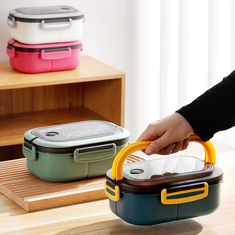 Double-layer Lunch Box Student - đánh giá và giá Salad Container Jar
