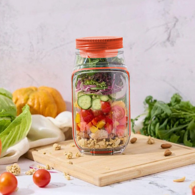 Breakfast Fruit Storage Box Le - đánh giá và giá Salad Container Jar