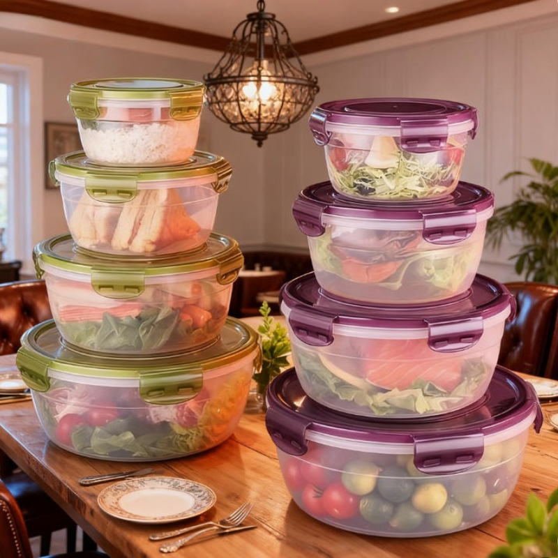 8-Piece Stackable Food Storage - đánh giá và giá Meal Prep Tupperware