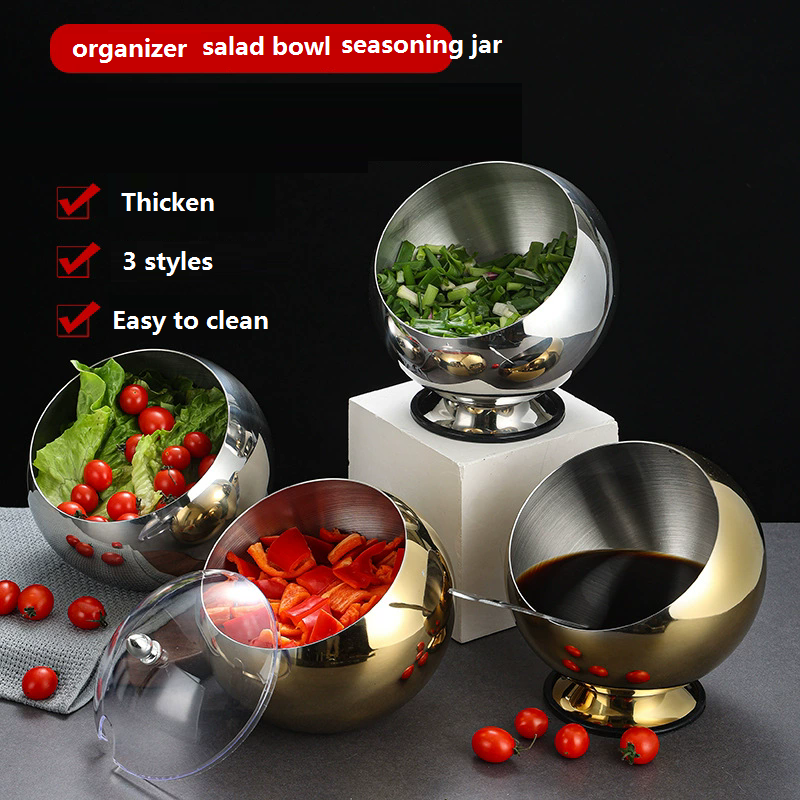 Gold Stainless Steel storage O - đánh giá và giá Salad Container Jar