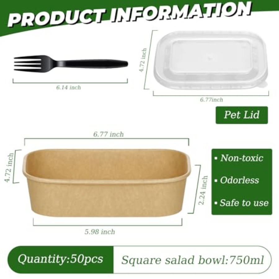 Pack Paper Bowls, Disposable F - đánh giá và giá Meal Prep Diet