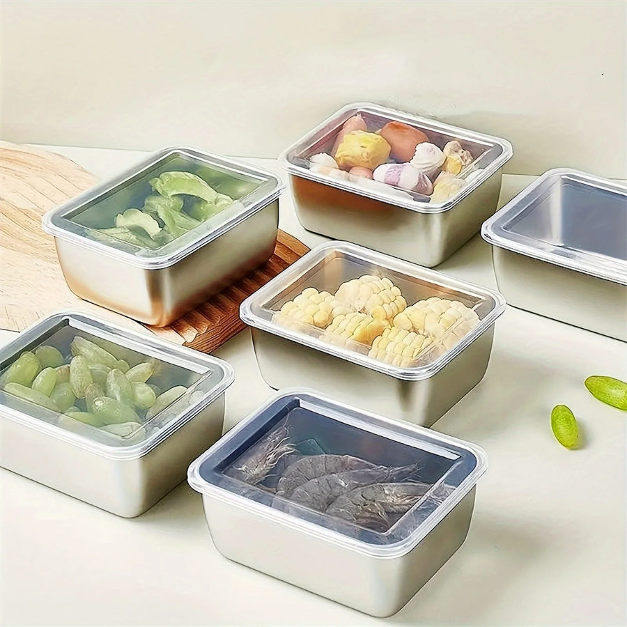 1/3/5pcs Stainless Steel Food  - đánh giá và giá Meal Prep Tupperware