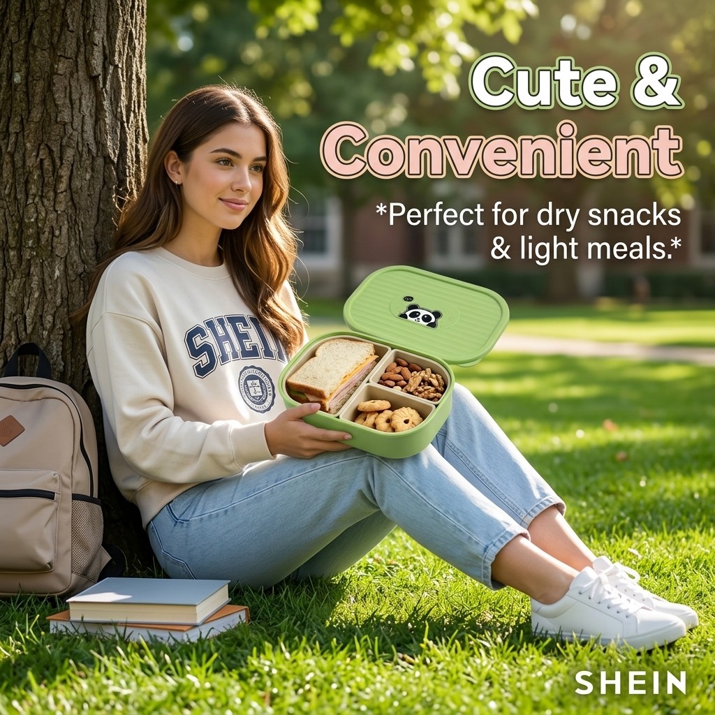 Cute Plastic Divided Lunch Box - đánh giá và giá Salad Container Jar